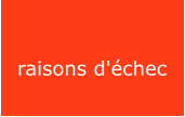 raisons d'échec