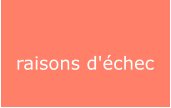 raisons d'échec